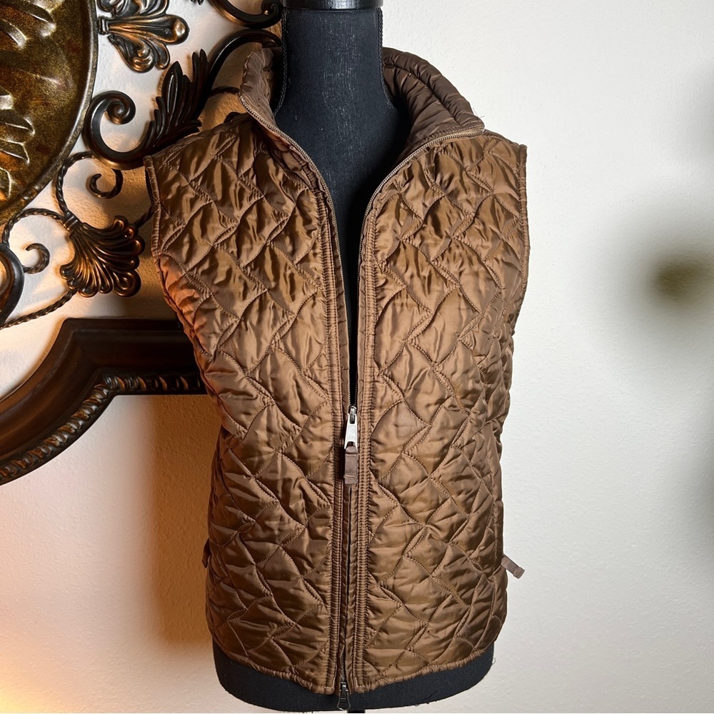 Royal Robbins Women’s Chocolate Brown Duel Zipper Quilted Packable Vest Large